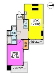 クロスステージ大濠公園の間取り画像