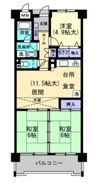 アンピール二日市の間取り画像