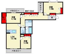 シャーメゾン ヴィラ 平田台の間取り画像