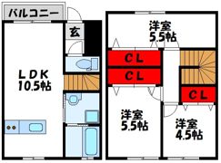 ソシオス赤間の間取り画像