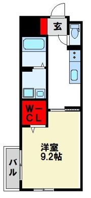 メルヴェール496朝倉街道の間取り画像