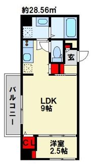 アルティザ春日原駅前クロスの間取り画像