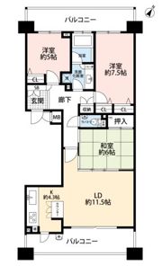 パークテラス西新オーゼの間取り画像