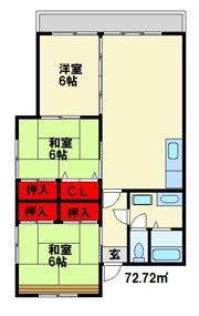 パインハイツ国分の間取り画像