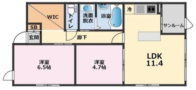 サーティースリー B棟の間取り画像