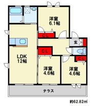 シャーメゾン和 E棟の間取り画像