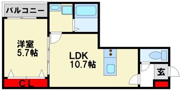 エレガンシア二日市西の間取り画像