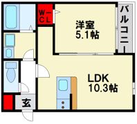 エレガンシア二日市西の間取り画像