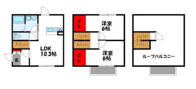 YouMe Terrace酒殿駅前の間取り画像