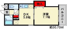 ジュネス東大利の間取り画像