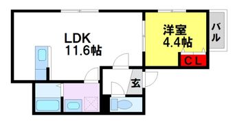 コートスタイル二日市Iの間取り画像