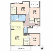 Premias K 室見の間取り画像