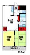大佐野ハイツの間取り画像