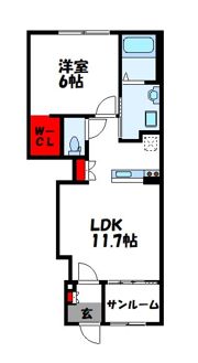 仮）粕屋町花ヶ浦2丁目新築アパートの間取り画像