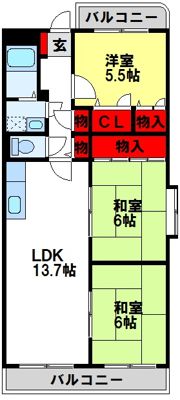 レジデンス大楠の間取り画像