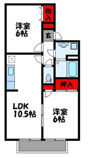 ボヌール新宮の間取り画像