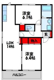 レインボー古賀の間取り画像