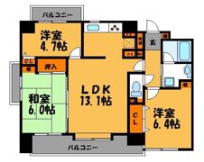 南薬院パークマンションの間取り画像