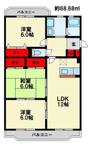 グランデージ空港南の間取り画像