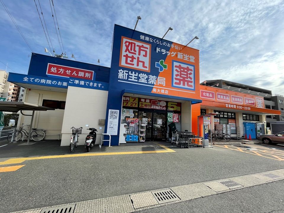 近くのドラッグ新生堂 南大橋店まで219m（徒歩3分）