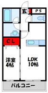 プレステージ赤間の間取り画像