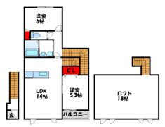 グランキューブAの間取り画像