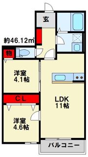 ヴェルジュ博多レジデンシャルスイートの間取り画像