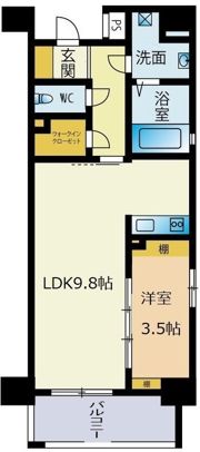 レーベン姪浜駅前の間取り画像