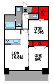 S-RESIDENCE名島の間取り画像