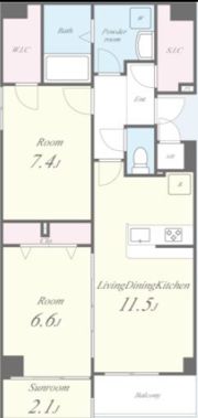 エルヴィータ渡辺通の間取り画像