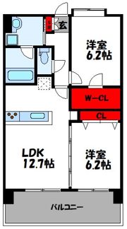 ニューガイア福岡東の間取り画像