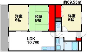 エステート杉塚の間取り画像