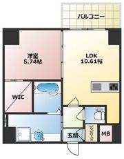 CREST西新の間取り画像