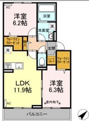 D-room香住ヶ丘IIの間取り画像