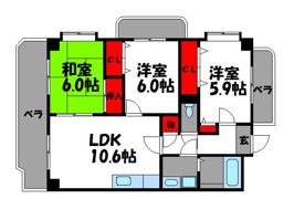 コンフォート香椎東の間取り画像