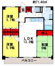 カサグランデ筑紫の間取り画像