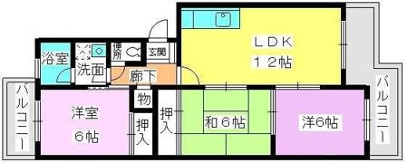 レジデンス唐原の間取り画像