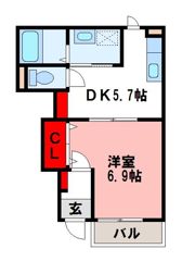 ヴィラセントラル二日市の間取り画像