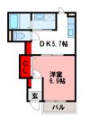 ヴィラセントラル二日市の間取り画像