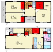 高宮2丁目戸建賃貸の間取り画像