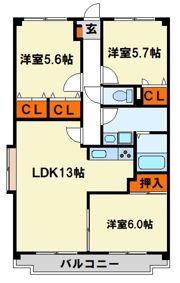 プレステージ塔原の間取り画像