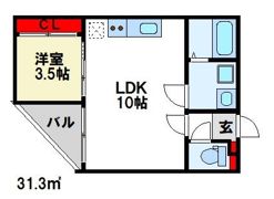fluke t-front A棟の間取り画像