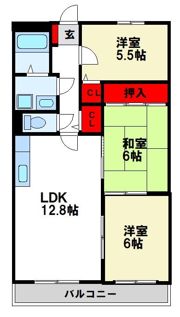 ウイング都府楼南の間取り画像