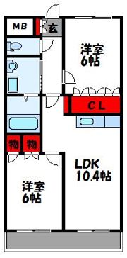 アルビレオB棟の間取り画像