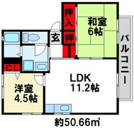 コンフォート原田の間取り画像