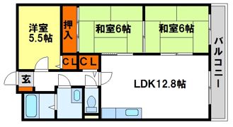 ウイング都府楼南の間取り画像