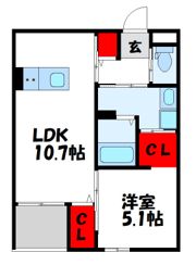 糟屋篠栗町マンションの間取り画像