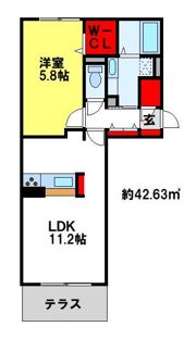 クラヴィーア朝倉街道駅前の間取り画像