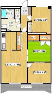 ヒルズ室見の間取り画像