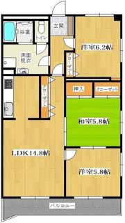 ヒルズ室見の間取り画像